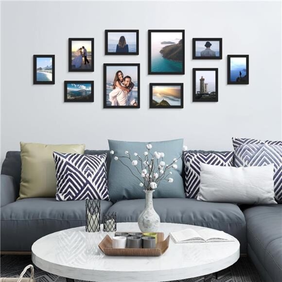 10 Pack Picture Frames Set, Gallery Wall Frame Set for Wall Mounting - Picture 5 of 7